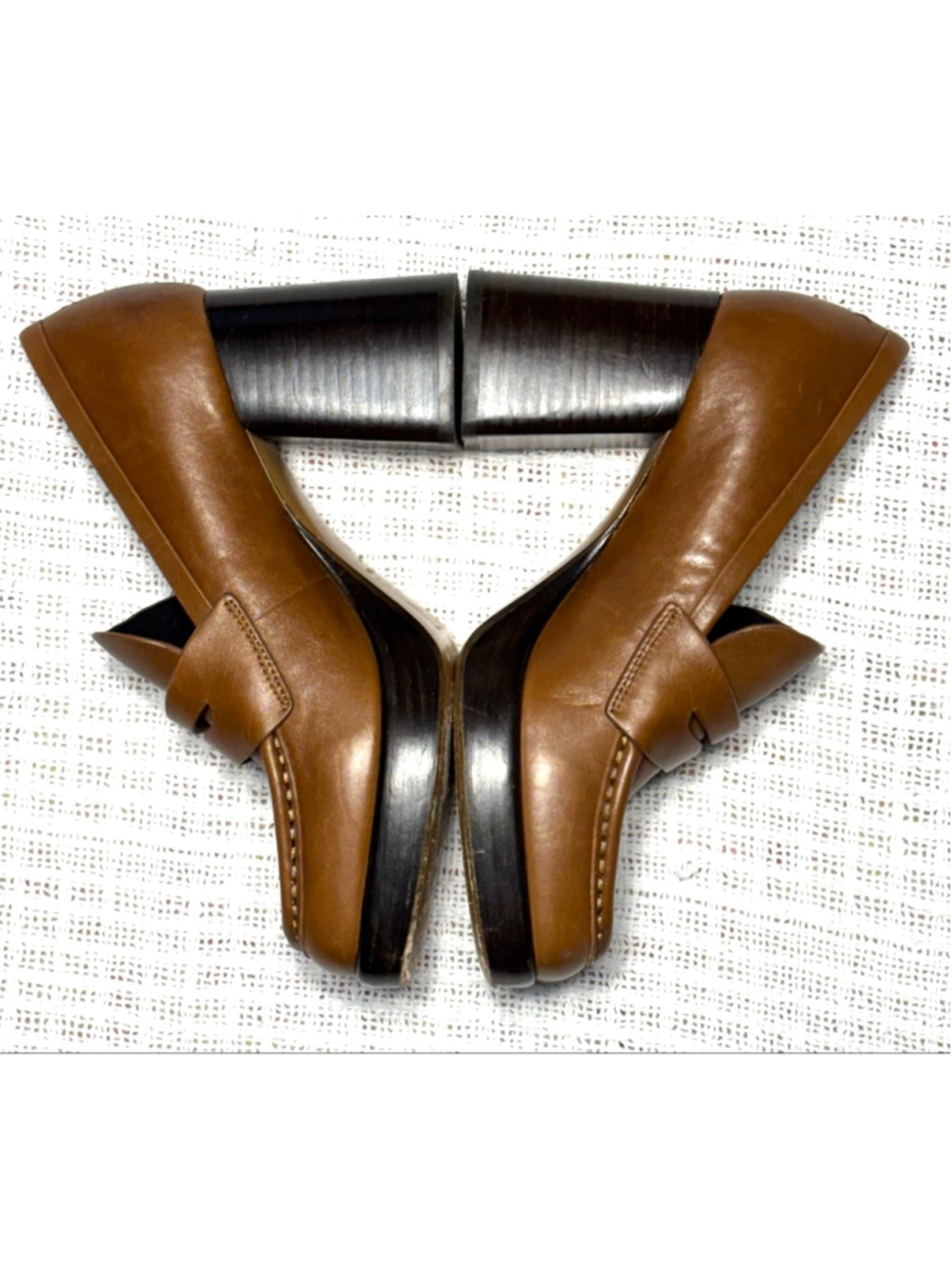Rag & Bone Women's Preppy Chestnut Matrixx Leather Platform Loafers SZ 6.5/7 - Picture 3 of 10